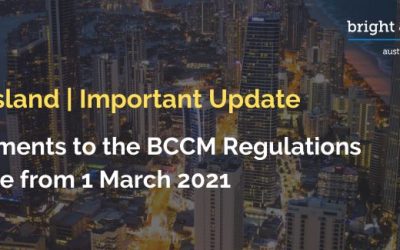 Amendments to the BCCM Regulations